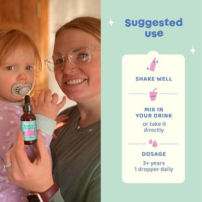 JoySpring Broccoli Supplement for Kids | Sulforaphane & Bacopa Monnieri Drops | Supports Cognitive Function | Vegan & Kid-Friendly