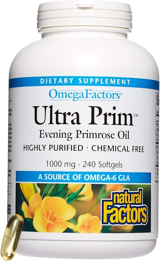 Omega Factors by Natural Factors, Ultra Prim Evening Primrose Oil, Promotes Women's and Immune Health with Omega-6 GLA, 240 softgels (240 servings)