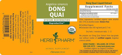 Herb Pharm Dong Quai Liquid Extract for Female Reproductive System Support - 4 Ounce