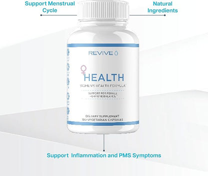 Revive MD Hormone Balance for Women - Hormone Support with Myo-Inositol, Chaste Berry, DIM, Vitamin C & E and Evening Primrose Oil - Women's Health Supplements for Hormonal Balancing - 180 Capsules