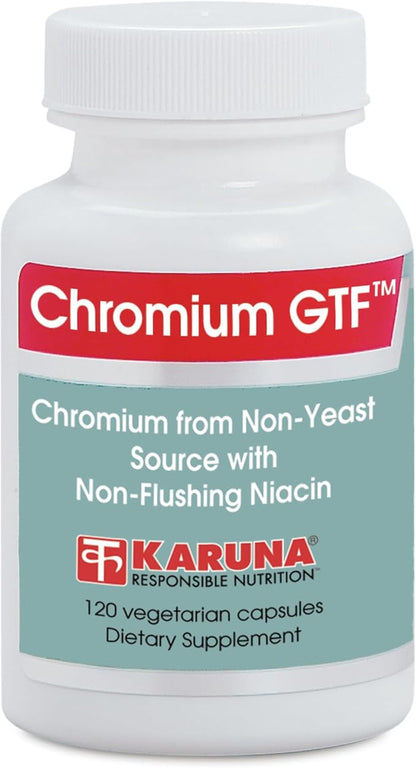 Chromium GTF 120 Vegetarian Capsules | Niacin 100mg, Chromium (Picolinate) 200mcg