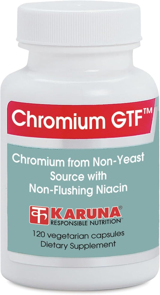 Chromium GTF 120 Vegetarian Capsules | Niacin 100mg, Chromium (Picolinate) 200mcg
