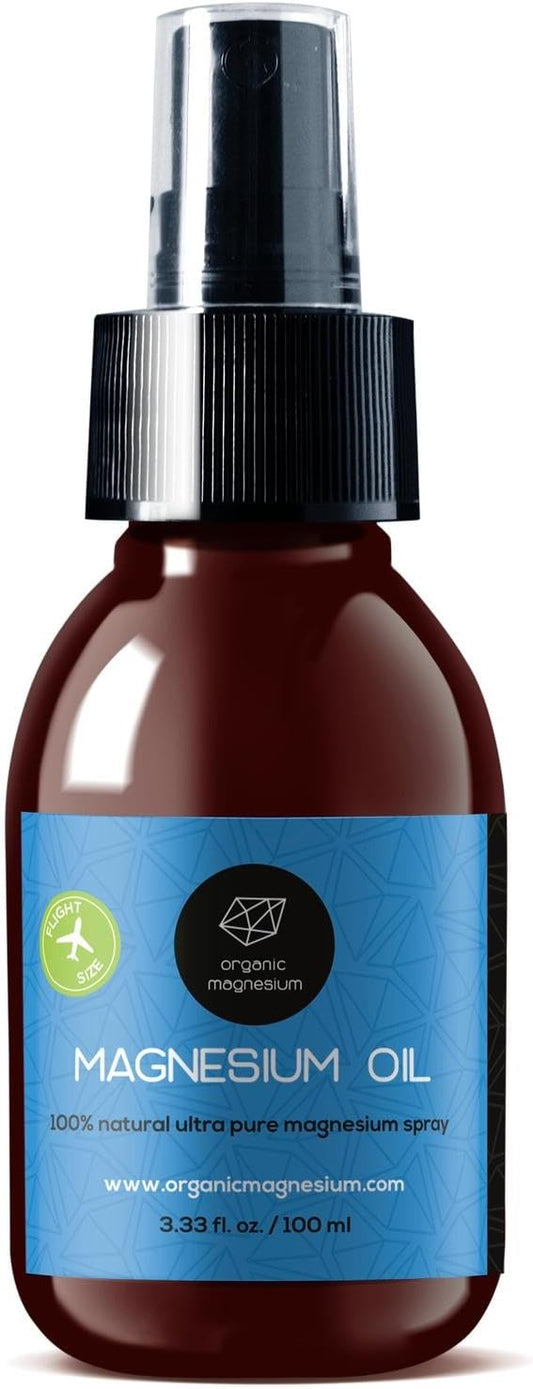 Magnesium Spray Oil - 100% Pure Topical Magnesium Chloride for Leg Cramps from Ancient Zechstein Seabed | Perfect for Sports, Relaxing & Sleep | for Adults & Kids (3,33 oz)