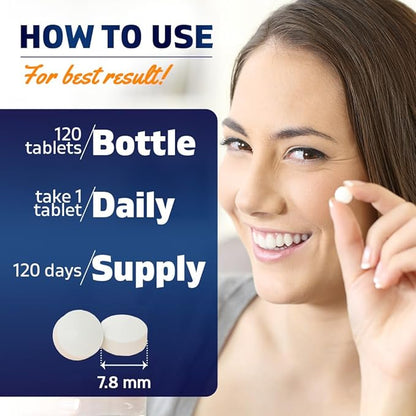 Vitamatic 2 Packs Acidophilus Probiotic - 10 Billion CFU - 120 Tablets - 5X Potency - Daily Probiotic Supplement, Supports Digestive Health (Total 240 Tablets)