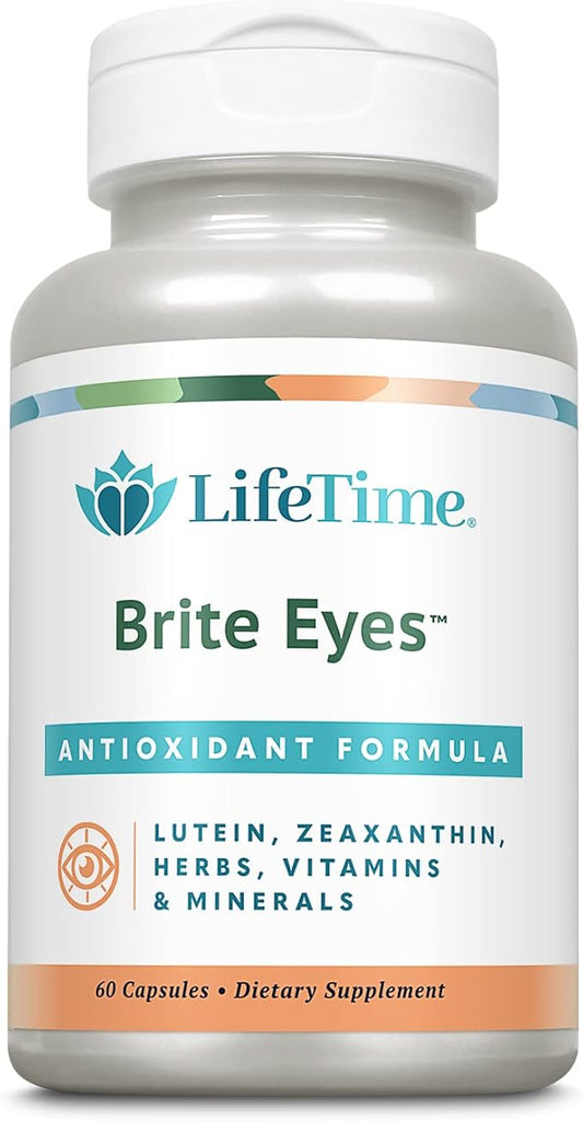 LIFETIME Brite Eyes Antioxidant Formula | Supports Dry Eyes, Vision & Eye Health | with Lutein, Zeaxanthin, Bilberry, Vitamin A & C | 30 Servings