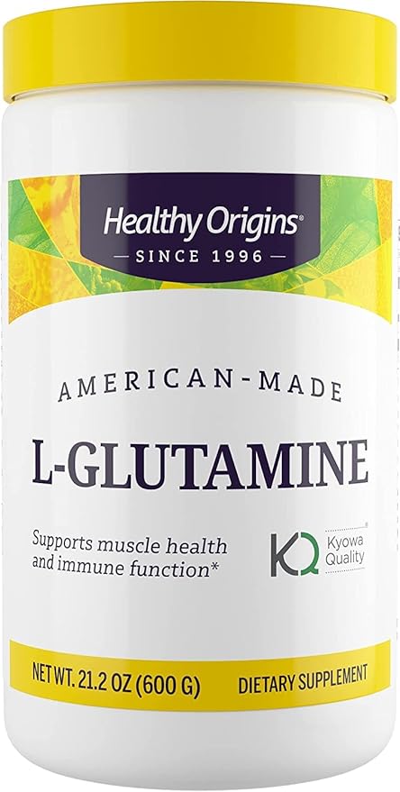 Healthy Origins L-Glutamine (American-Made, Non-GMO, Gluten Free, Muscle Support, Immune Support), 21.2 Ounce