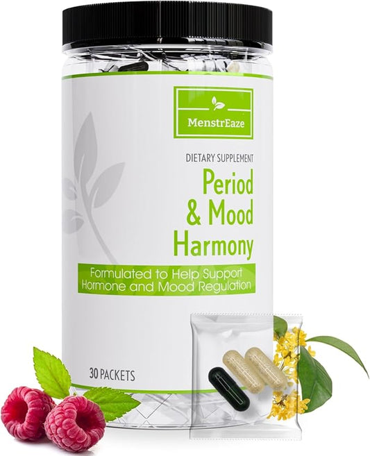 Mood Support & Hormone Balance for Women, Plant-Based Menopause Support & PMS Relief with Magnesium, Black Cohosh, St Johns Wort, Vitex, Ashwagandha &B6 Vitamins, 30 Serves