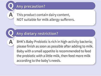 BHK's Baby Probiotic Powder,+ Vitamin D,Reduces Colic,Gas & Spit-ups,Healthy Poops,Reduces Crying & Fussing & Promotes Digestive Comfort,Newborns, Babies & Infants, 30 Sticks