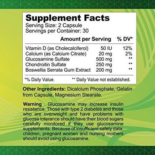 Artrifen 60 Capsules - Glucosamine - Chondroitin - Boswellia Extract - Joint Health - Knee Troubles