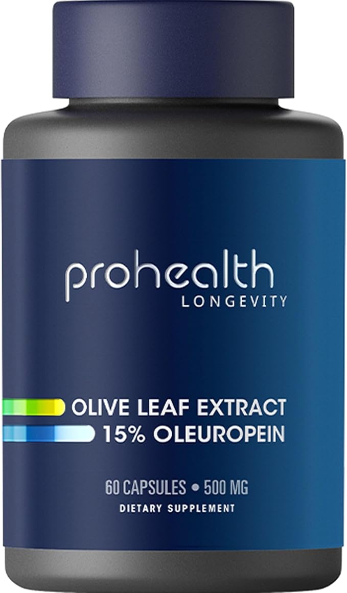 ProHealth Olive Leaf Extract (15% Oleuropein) (500 mg, 60 Veggie Capsules)
