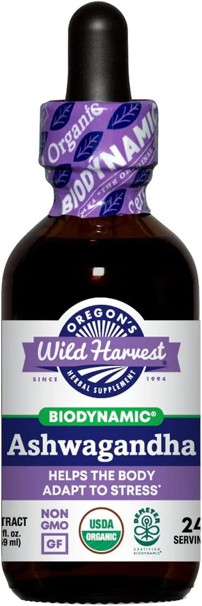 Oregon's Wild Harvest Ashwagandha, biodynamic 2oz, 2 Fl Oz