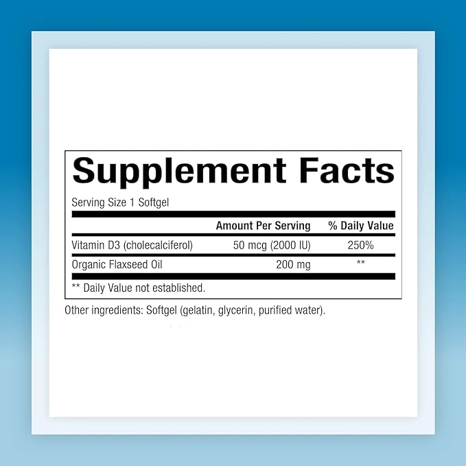 Natural Factors - Vitamin D3 2000 IU, Supports Healthy Bones, 240 Soft Gels