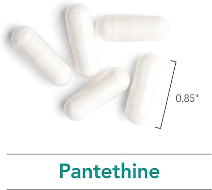 Nutricology Pantethine Supplement - Vitamin B5, Pantothenic Acid, Metabolism Support, Liver Support, Cardiovascular Supplement, Coenzyme A, 660mg Vegetarian Capsules - 60 Count
