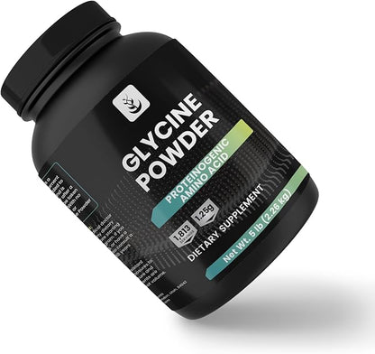 PURE ORIGINAL INGREDIENTS Glycine Powder, 5 lb, No Magnesium or Rice Fillers, Lab Verified