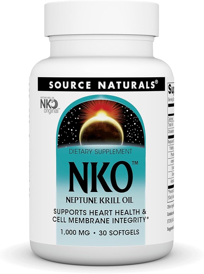 Source Naturals NKO Neptune Krill Oil, Supports Heart Health and Cell Membrane Integrity* - 30 Softgels