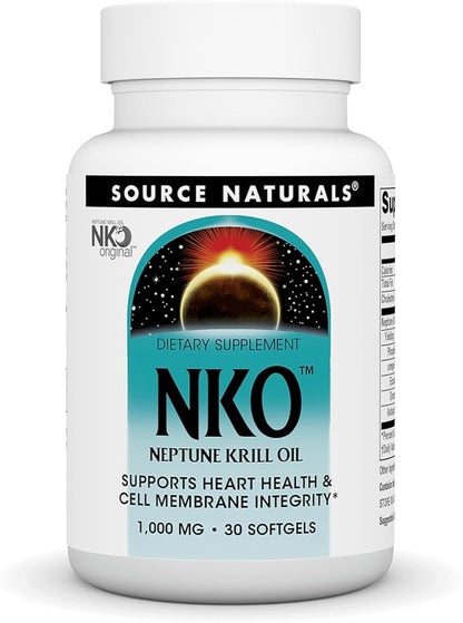 Source Naturals NKO Neptune Krill Oil, Supports Heart Health and Cell Membrane Integrity* - 30 Softgels