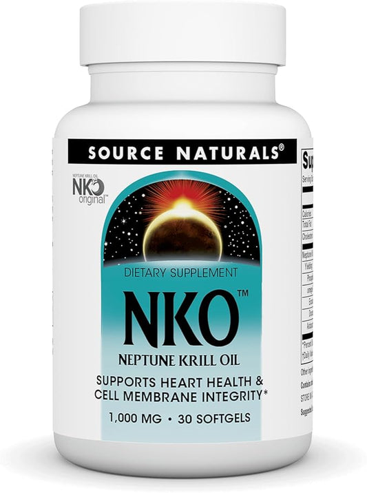 Source Naturals NKO Neptune Krill Oil, Supports Heart Health and Cell Membrane Integrity* - 30 Softgels