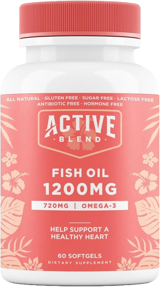 Omega-3 Fish Oil – 1250mg Triple Strength with 690mg EPA & 260mg DHA – Wild-Caught, No Fishy Aftertaste – 60 Soft Gels