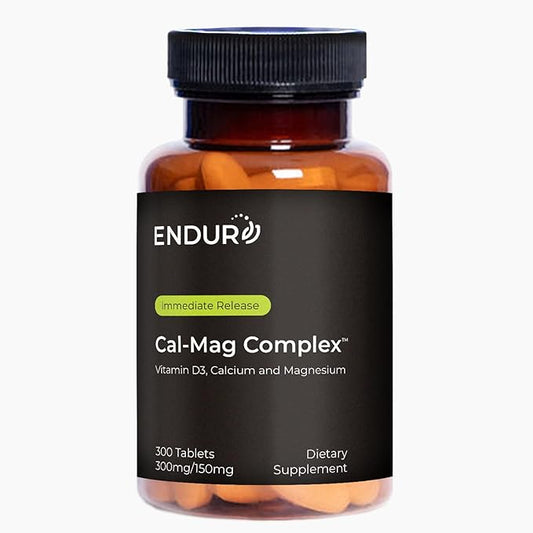 Calcium Magnesium Supplement (Cal-Mag Complex) - 300mg Calcium & 150mg Magnesium - 300 Tablets - Endurance Products Company