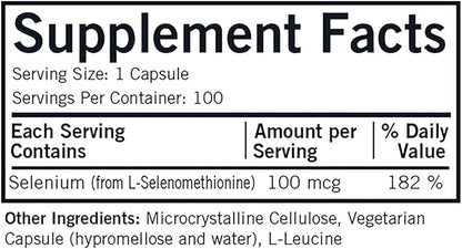 Selenium 100 mcg Capsules - Hypo - 100 ct.