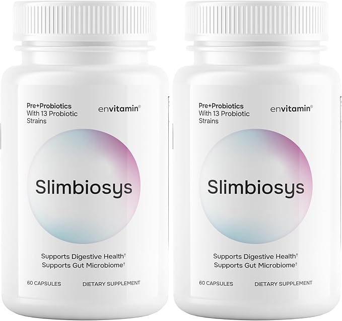Slimbiosys Ultra Probiotic Capsule - Pre & Probiotics for Women & Men - Support Your Microbiome (2 Pack, Slimbiosys)