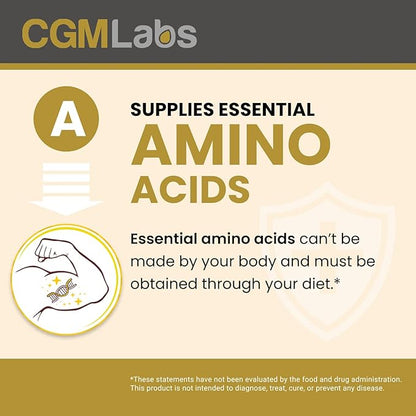 CGM Labs - Once A Day Albumin Complex - Whey Protein, Royal Jelly, Essential Amino Acids - 200 Chewable Tablets