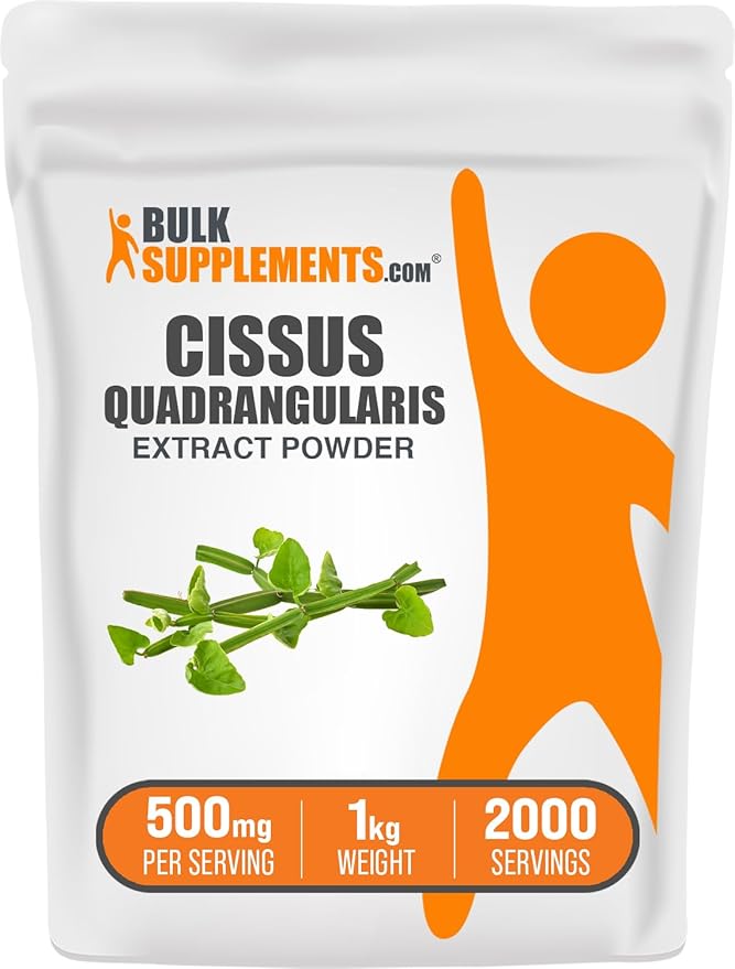BulkSupplements.com Cissus Quadrangularis Extract Powder - Cissus Quadrangularis Supplement, Cissus Powder - Herbal Supplement, Gluten Free, 500mg per Serving, 1kg (2.2 lbs) (Pack of 1)