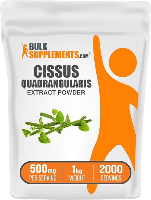 BulkSupplements.com Cissus Quadrangularis Extract Powder - Cissus Quadrangularis Supplement, Cissus Powder - Herbal Supplement, Gluten Free, 500mg per Serving, 1kg (2.2 lbs) (Pack of 1)