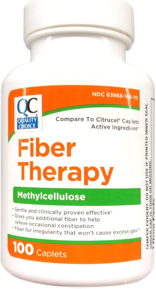 Quality Choice Fiber Therapy Caplets 100 Ct