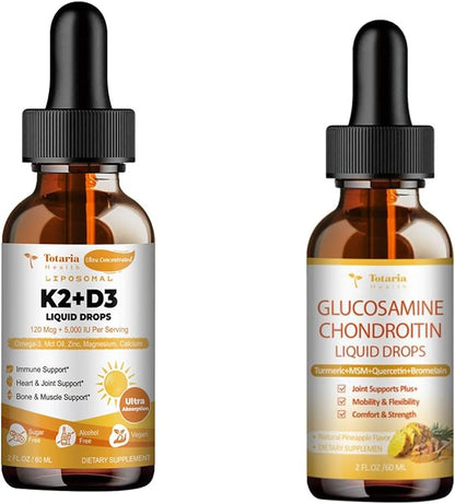 Liquid Vitamin D3 K2 + Glucosamine Chondroitin MSM
