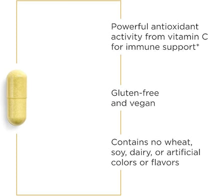 Integrative Therapeutics Vitamin C with Quercetin - Antioxidant Vitamin C Supplement for Immune Support* - Immune Health Supplement for Men & Women* - Vegan - 180 Capsules