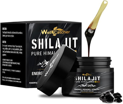 Pure Himalayan Shilajit Resin for Men Women: Natural Organic Shilajit Supplement 600MG Rich in 85+ Trace Minerals 75%+ Fulvic Acid for Energy Immunity Focus Support 50 Servings
