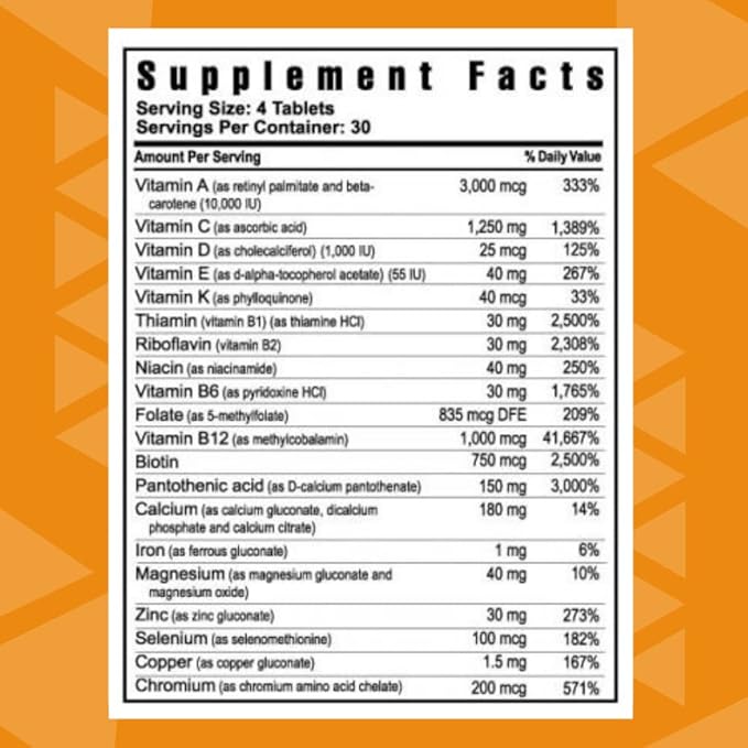Youngevity Beyond Tangy Tangerine 2.0 Multi-Vitamin & Mineral Complex - Made with Natural & Whole Foods | 160,000 ORAC | 120 Tablets | 1 Bottle
