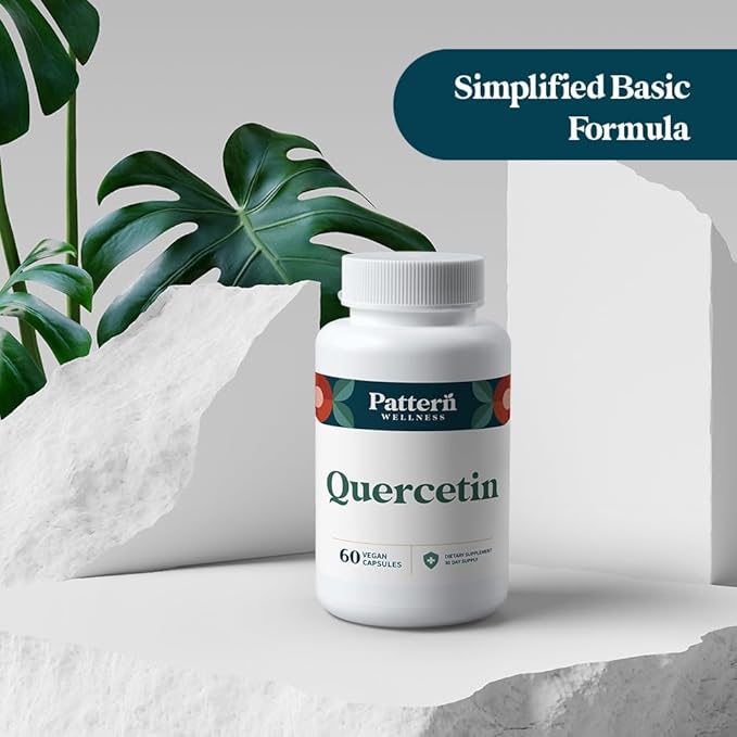 Pattern Wellness Quercetin Supplement with Bromelain - Immune Function & Cellular Health Support - Whole Body Health - Cardiovascular & Cholesterol Health - 60 Non-GMO Capsules