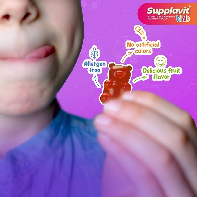 Kids Vitamins and Supplements, No Artificial Coloring, Allergen-Free for Healthy and Strong Children, Natural Fruit Flavors, Healthy and Delicious, (240 Gummies)