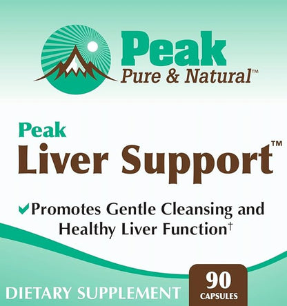 Peak Pure & Natural Peak Liver Support Milk Thistle Based Liver Support Supplement | Liver Cleanse and Detox | 90 Capsules