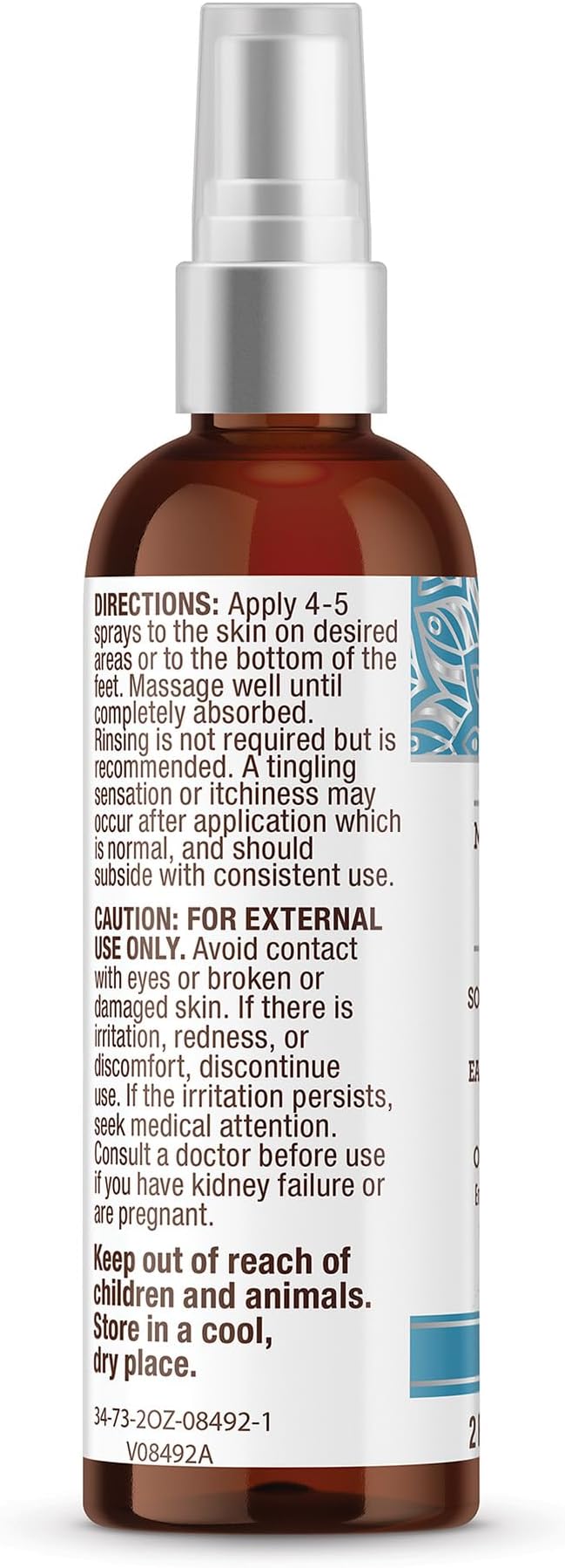 GuruNanda Magnesium Oil Spray (2 Fl Oz), Topical Magnesium Spray with Natural Essential Oils & Aloe Vera, Helps with Muscle Soreness & Relaxation, Cruelty-Free