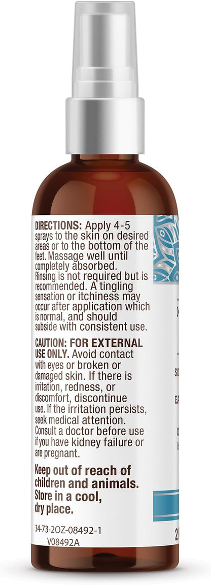 GuruNanda Magnesium Oil Spray (2 Fl Oz), Topical Magnesium Spray with Natural Essential Oils & Aloe Vera, Helps with Muscle Soreness & Relaxation, Cruelty-Free