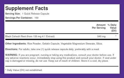 Piping Rock Black Cohosh Root Extract | 700 mg | 100 Capsules | Concentrated | Non-GMO, Gluten Free Supplement