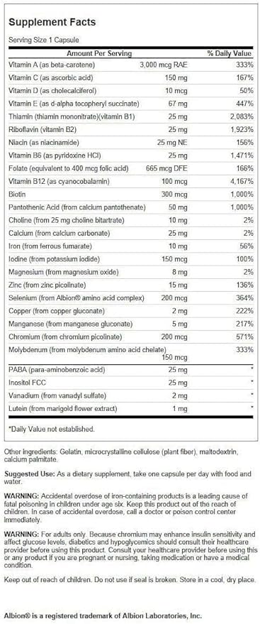Swanson Active One Multivitamin with Iron 90 Capsules