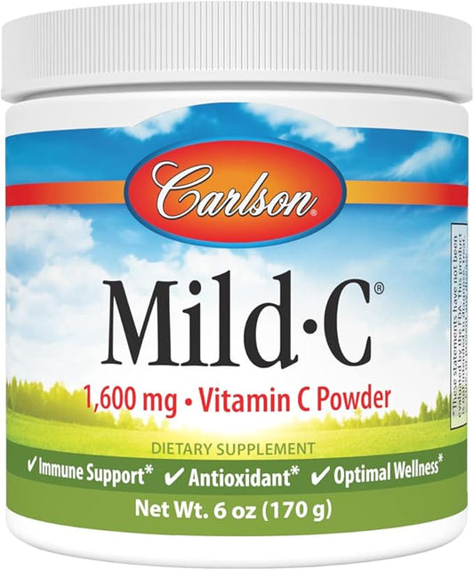 Carlson - Mild-C, Vitamin C Powder, Supports Healthy Immune Function, 6 oz (170 g)