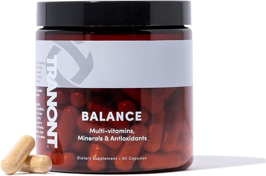 Tranont Balance | 90 Count | Multi-Mineral & Vitamin Capsules for Adults | Vitamin C, A, and E Magnesium, Zinc, Calcium, and Iodine | Boosts Immunity, Energy, and Digestion | Gluten Free, Vegetarian