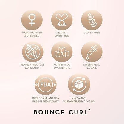 Bounce Curl Vegan Collagen Boosting Hair, Skin & Nails Gummies, 60 Strawberry Gummies