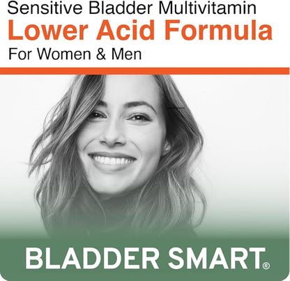 | Lower-Acid Multivitamin for Sensitive Bladders | 12 Vitamins & 10 Minerals | Buffered Vitamin C & Burdock Root | USA Manufactured | 60 Capsules