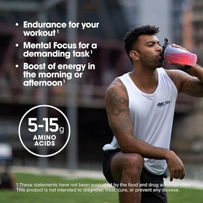 Optimum Nutrition Amino Energy - Pre Workout with Green Tea, BCAA, Amino Acids, Keto Friendly, Green Coffee Extract, Energy Powder - Watermelon, 30 Servings (Packaging May Vary)