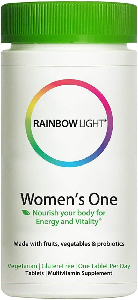 Rainbow LIght - Women's One Multivitamin, One-a-Day Support for Bone and Breast Health, Helps Balance Hormones and Stress with B Vitamins, Vitamin D3 and Iron, Vegetarian, Gluten-Free, 150 Tablets