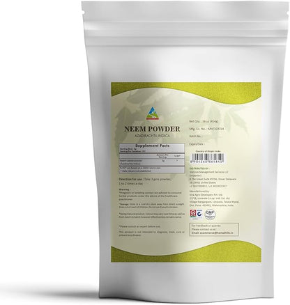 HERBAL HILLS Barley Grass Powder and Neem Powder Leaf Leaves Combo Pack of 2