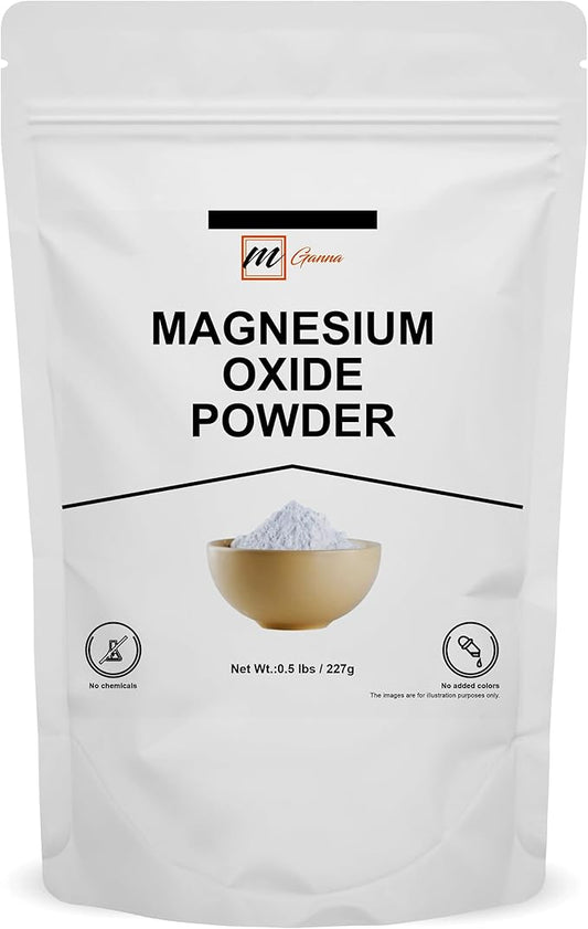 Pure Magnesium Oxide Powder for Health and Beauty 0.5 lbs / 227 GMS