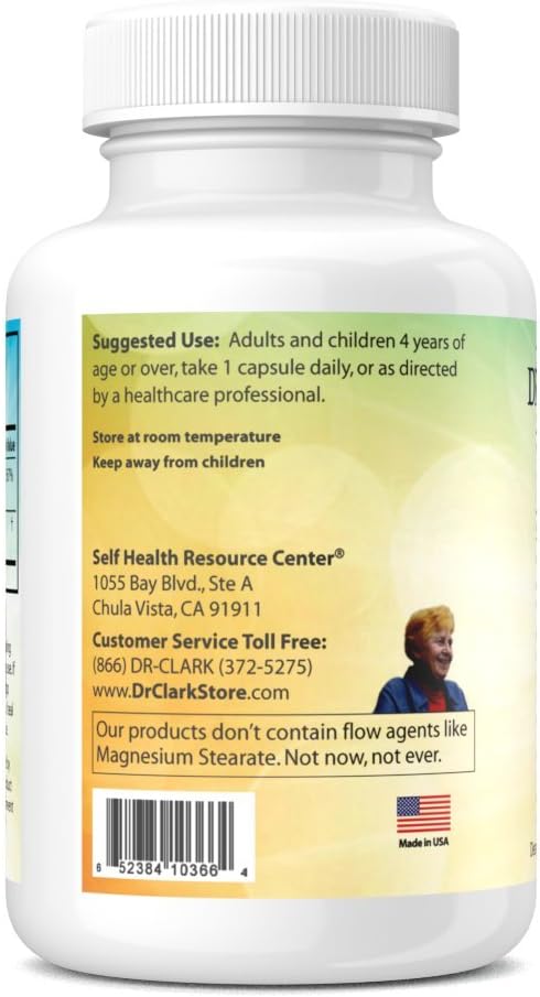 Dr. Clark Vitamin C with Rose HIPS Supplement – 1000mg, 100 Gelatin Capsules, Immune Support & Antioxidant Protection