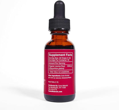 Organic Licorice Root Extract, Herbal Supplement for Focus Mood Clarity, Helps Calm and Balance, Non-GMO, Gluten-Free, 1fl oz, 30ml